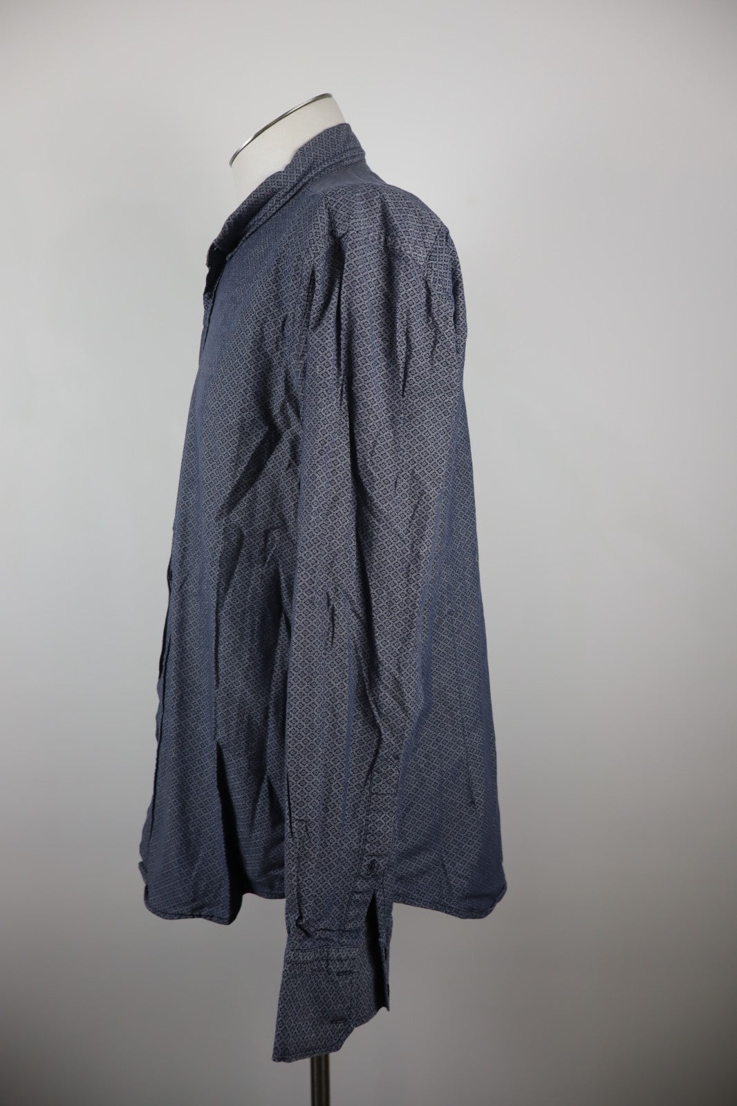 TRUSSARDI JEANS CAMICIA UOMO TG. 43 MAN CASUAL VINTAGE SHIRT COTONE COTTON LOGO