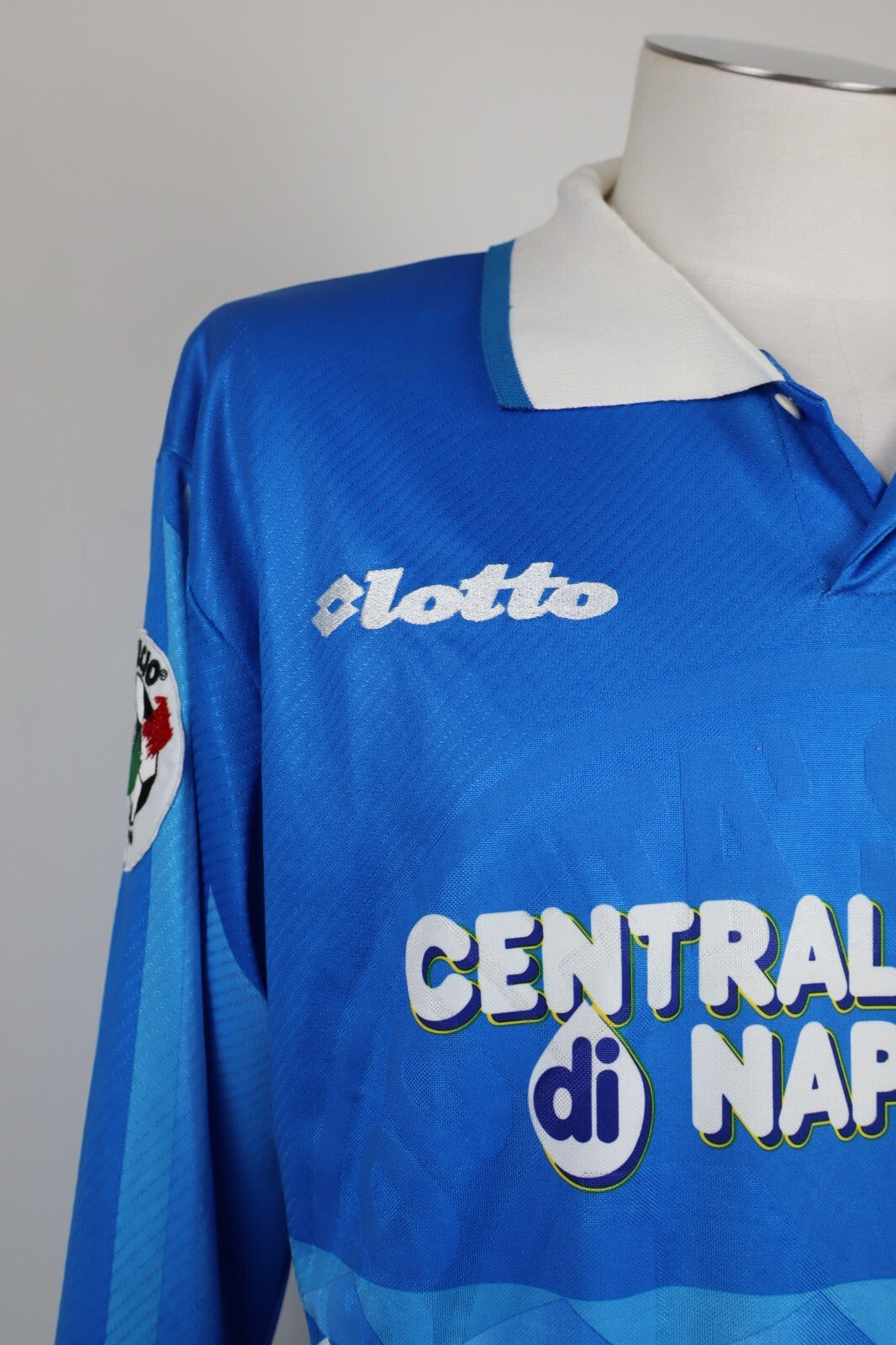 LOTTO NAPOLI TURRINI N 7 MAGLIA CALCIO UOMO TG XL JERSEY SOCCER MATCH WORN 96/97