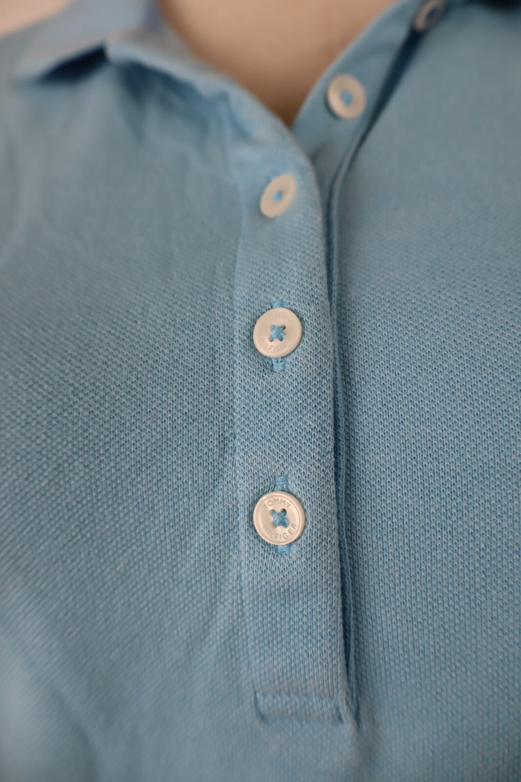 TOMMY HILFIGER POLO T-SHIRT DONNA COTONE TG. M WOMAN SHIRT CASUAL VINTAGE COTTON