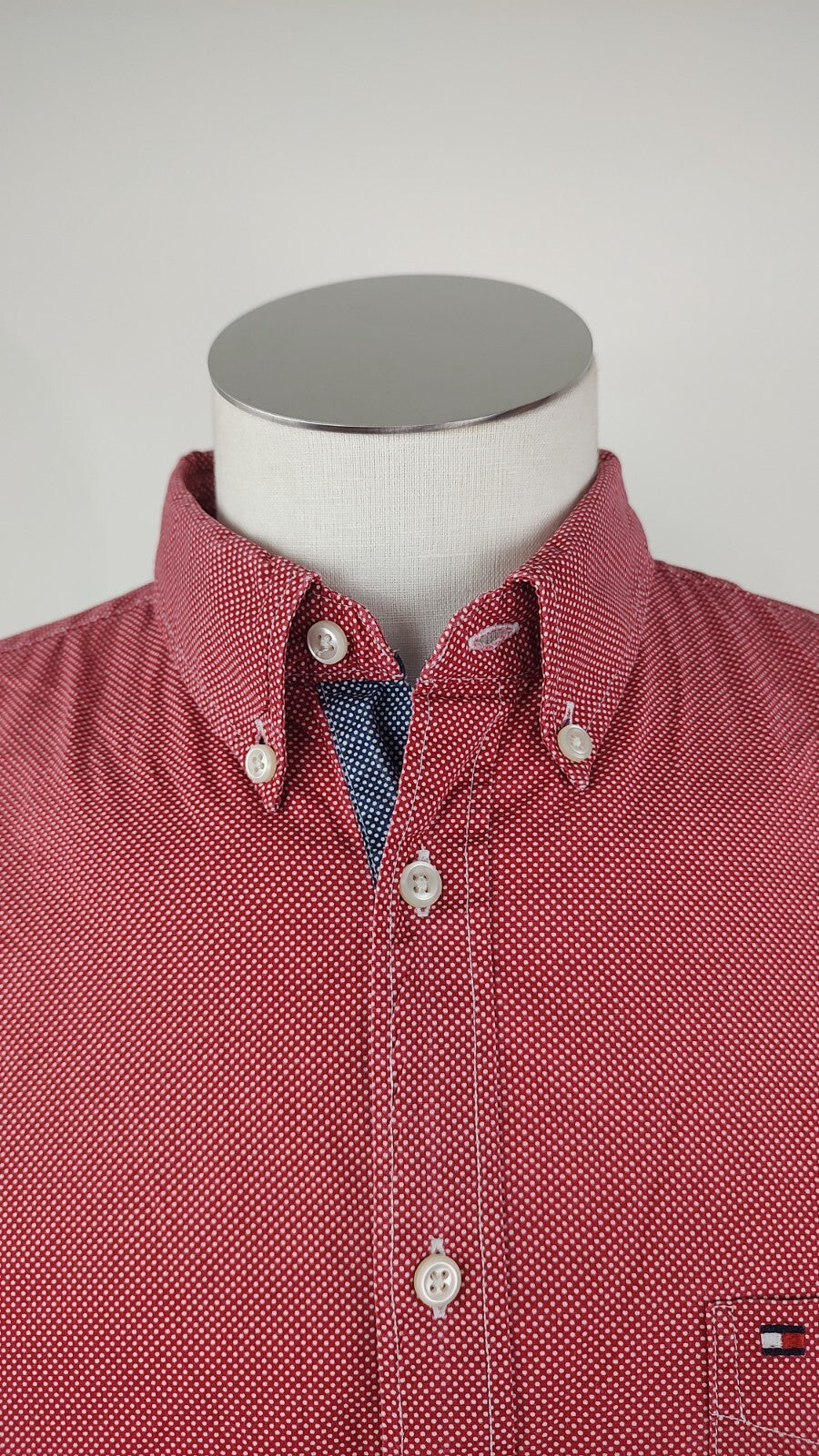 TOMMY HILFIGER CAMICIA COTTON COTONE UOMO TG. L MAN CASUAL VINTAGE SHIRT