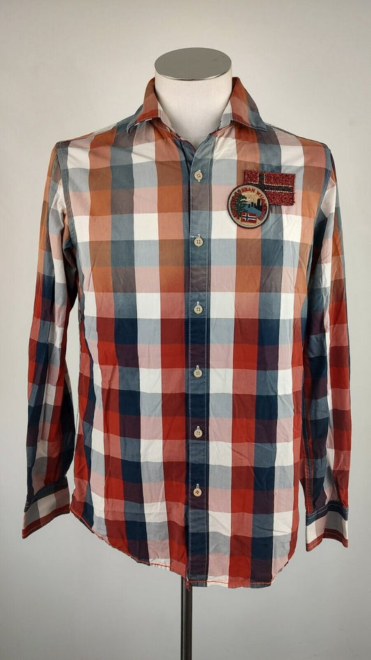 NAPAPIJRI SPORT CAMICIA SHIRT UOMO Tg S MAN VINTAGE CASUAL COTONE