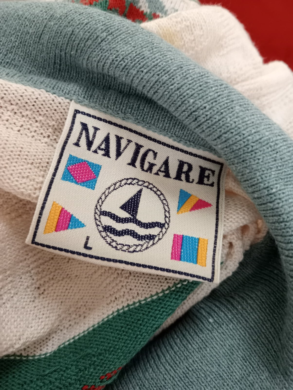 NAVIGARE MAGLIONE MAGLIA COTONE COTTON UOMO Tg. L MAN SWEATER CASUAL VINTAGE