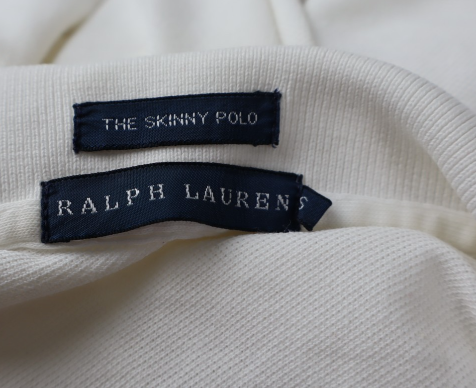 RALPH LAUREN SKINNY POLO DONNA COTONE TG. S WOMAN SHIRT CASUAL VINTAGE COTTON