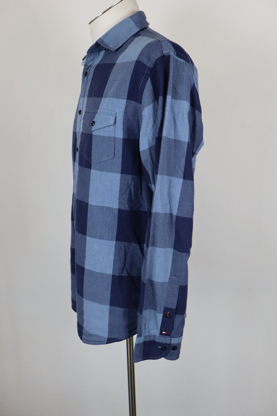 TOMMY HILFIGER CAMICIA SHIRT UOMO Tg L MAN VINTAGE CASUAL COTONE COTTON