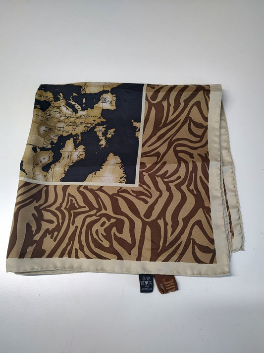 ALVIERO MARTINI 1 CLASSE FOULARD 100% SILK SETA SCARVES SCARF SQUARE MADE ITALY