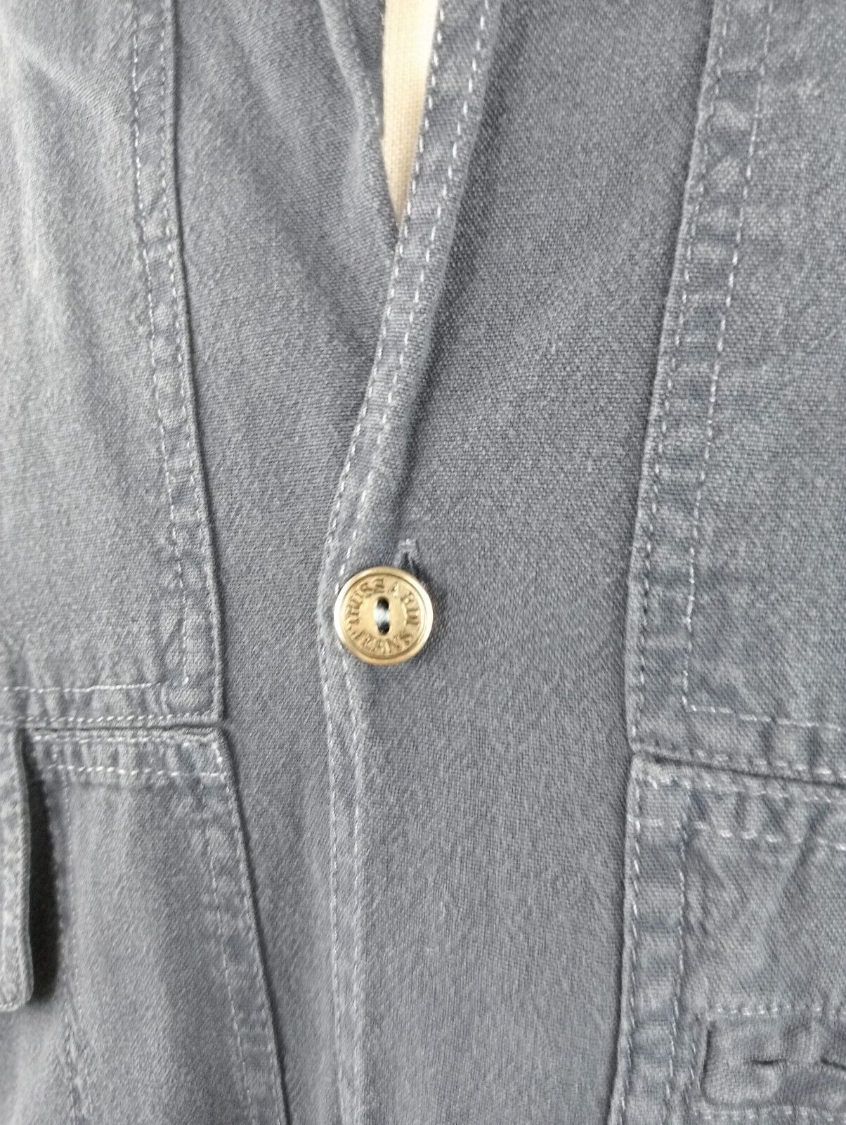 TRUSSARDI JEANS CAMICIA UOMO TG. L MAN CASUAL VINTAGE SHIRT COTONE ITALY