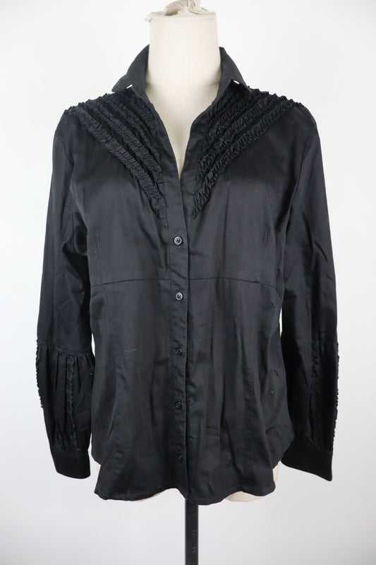 NEWPENNY CAMICIA MANICA LUNGA DONNA TG. 48 WOMAN SHIRT CASUAL VINTAGE COTONE