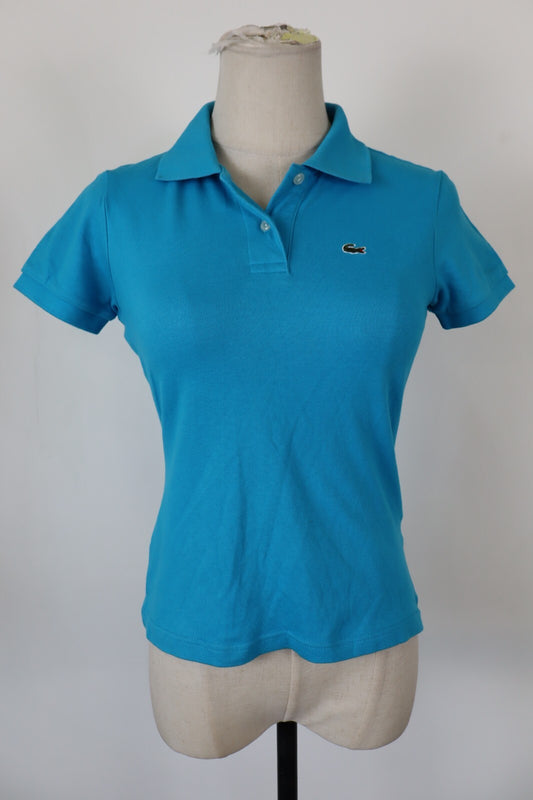 LACOSTE POLO MAGLIA DONNA COTONE TG. 34 WOMAN COTTON SHIRT CASUAL VINTAGE