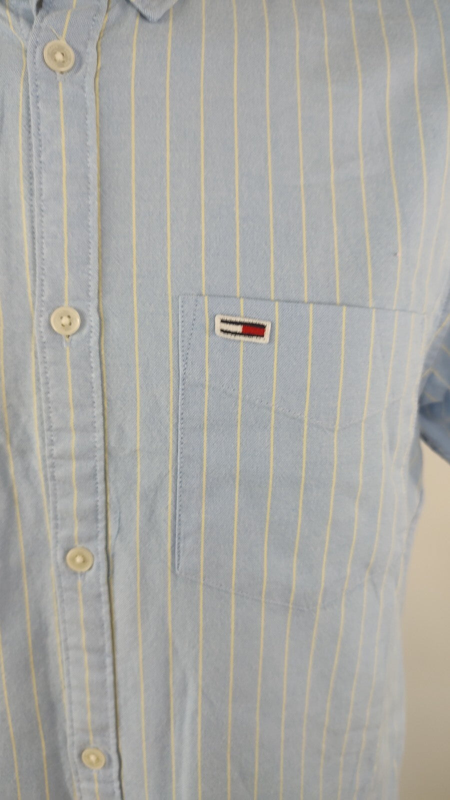 TOMMY JEANS CAMICIA UOMO COTONE TG. L MAN CASUAL VINTAGE COTTON SHIRT