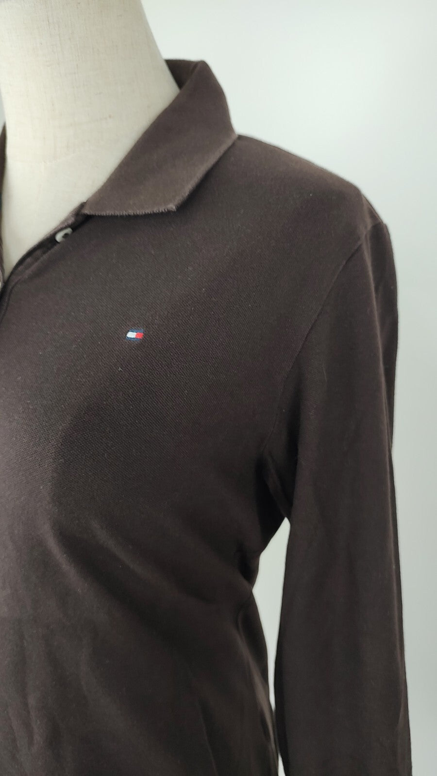 TOMMY HILFIGER POLO MAGLIA DONNA COTONE TG. XL WOMAN SHIRT CASUAL VINTAGE