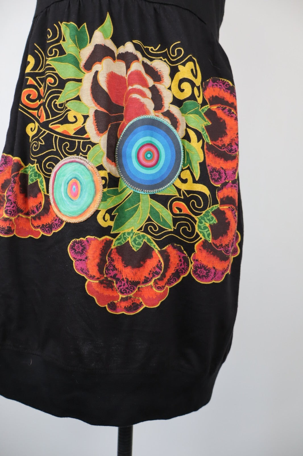 DESIGUAL VESTITO DONNA TG. S WOMAN CASUAL VINTAGE DRESS ABITO COTONE COTTON