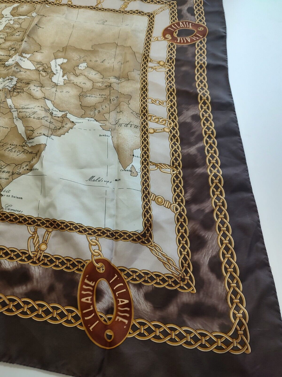 ALVIERO MARTINI 1 CLASSE FOULARD 100% SILK SETA SCARVES SCARF SQUARE MADE ITALY