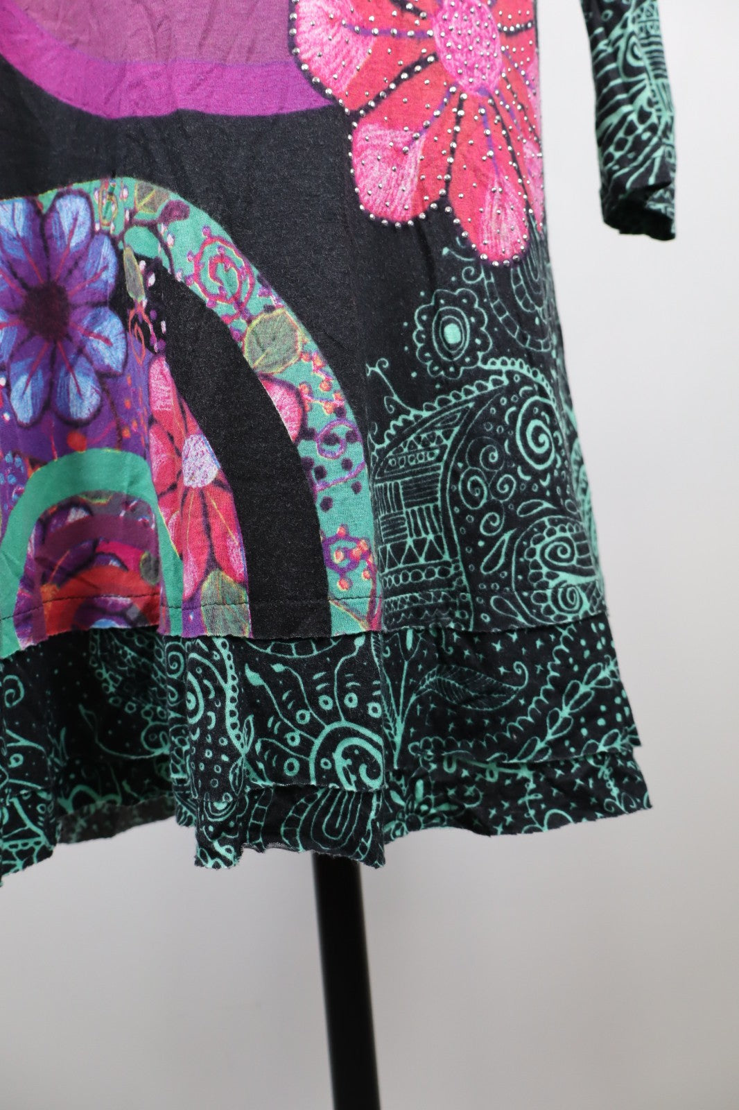 DESIGUAL VESTITO ABITO COTONE DONNA TG. L WOMAN CASUAL VINTAGE DRESS COTTON