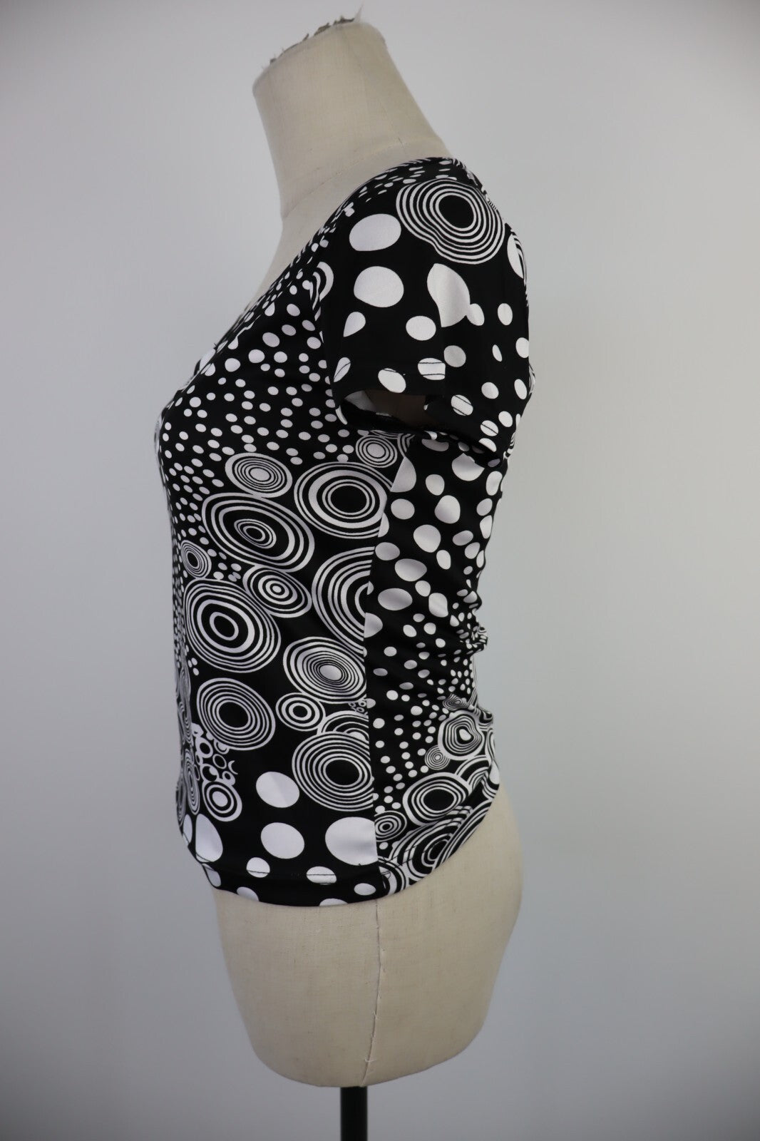 NONAME MAGLIA CROP TOP DONNA TG M WOMAN T-SHIRT FUNKY VIRTUAL VINTAGE Y2K 2000'S