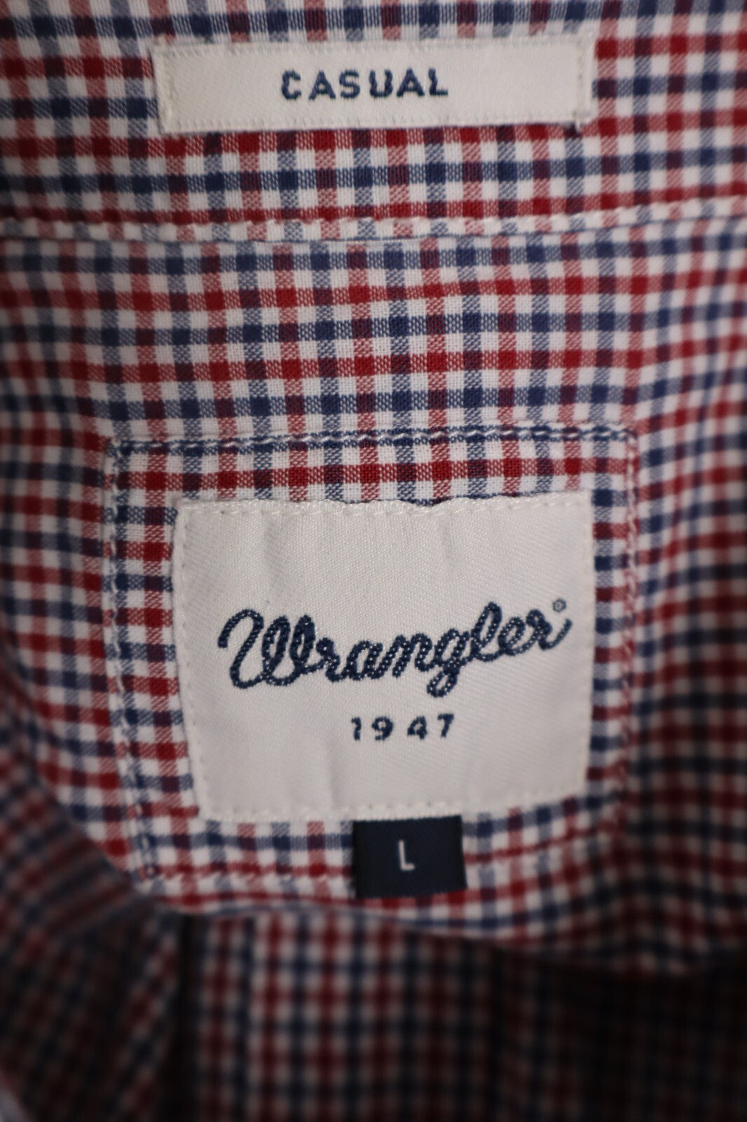 WRANGLER CAMICIA UOMO TG L MAN CASUAL VINTAGE SHIRT COTONE COTTON
