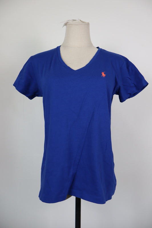 RALPH LAUREN MAGLIA DONNA TG M WOMAN CASUAL VINTAGE TOP T-SHIRT COTONE