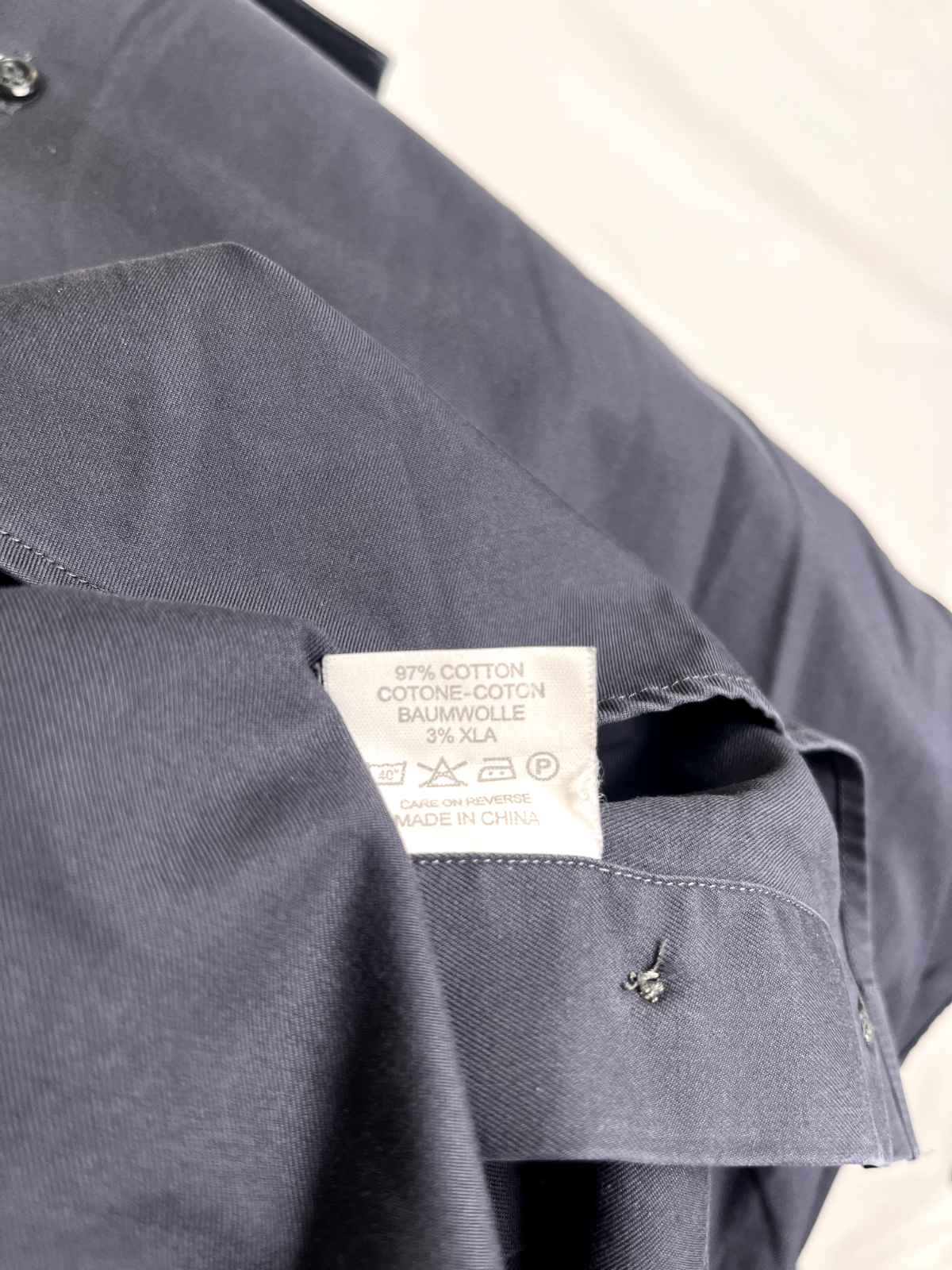 HUGO BOSS CAMICIA COTONE UOMO TG 39 15/2 MAN SHIRT CASUAL VINTAGE COTTON