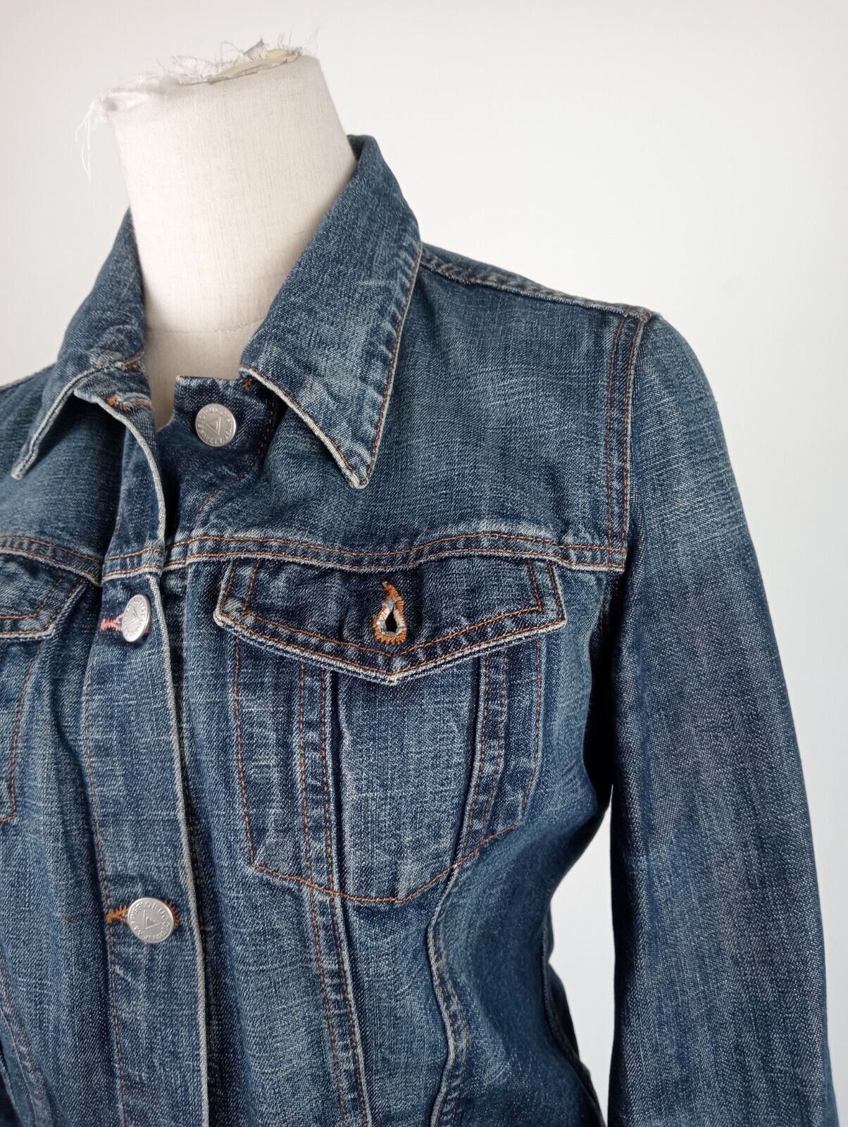 FIORUCCI JEANS GIUBBINO DONNA Tg. S WOMAN CASUAL JACKET COTONE DENIM VINTAGE