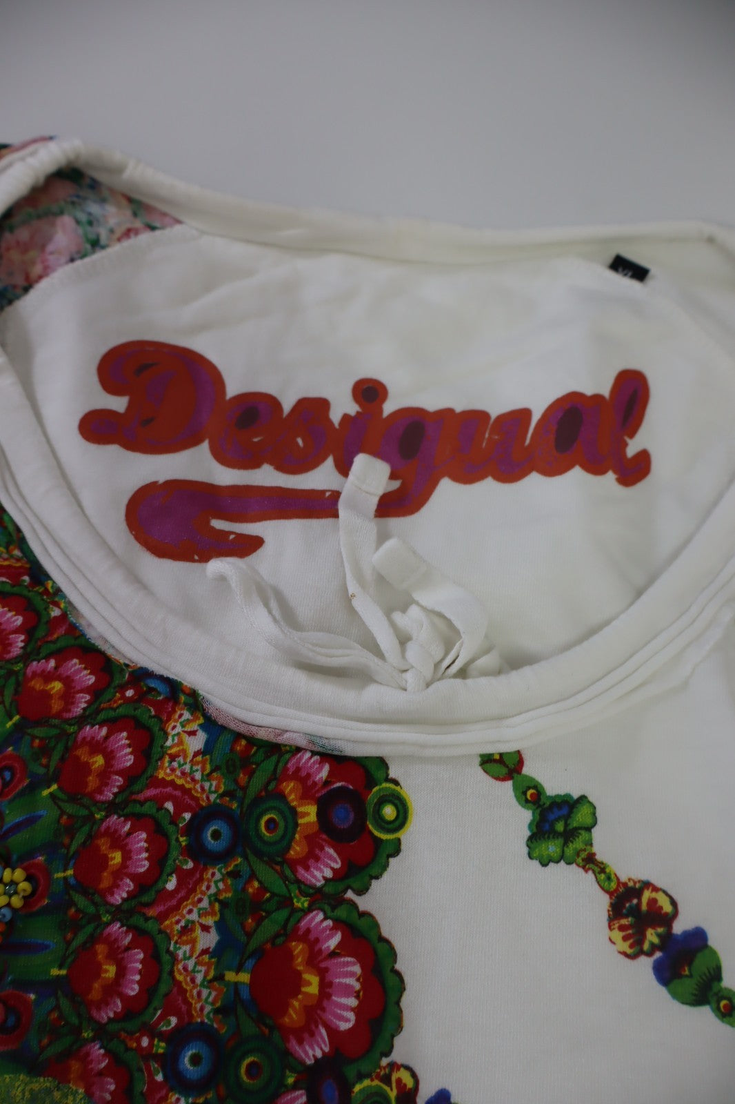 DESIGUAL MAGLIA DONNA TG. XL WOMAN CASUAL VINTAGE T-SHIRT TOP COTONE