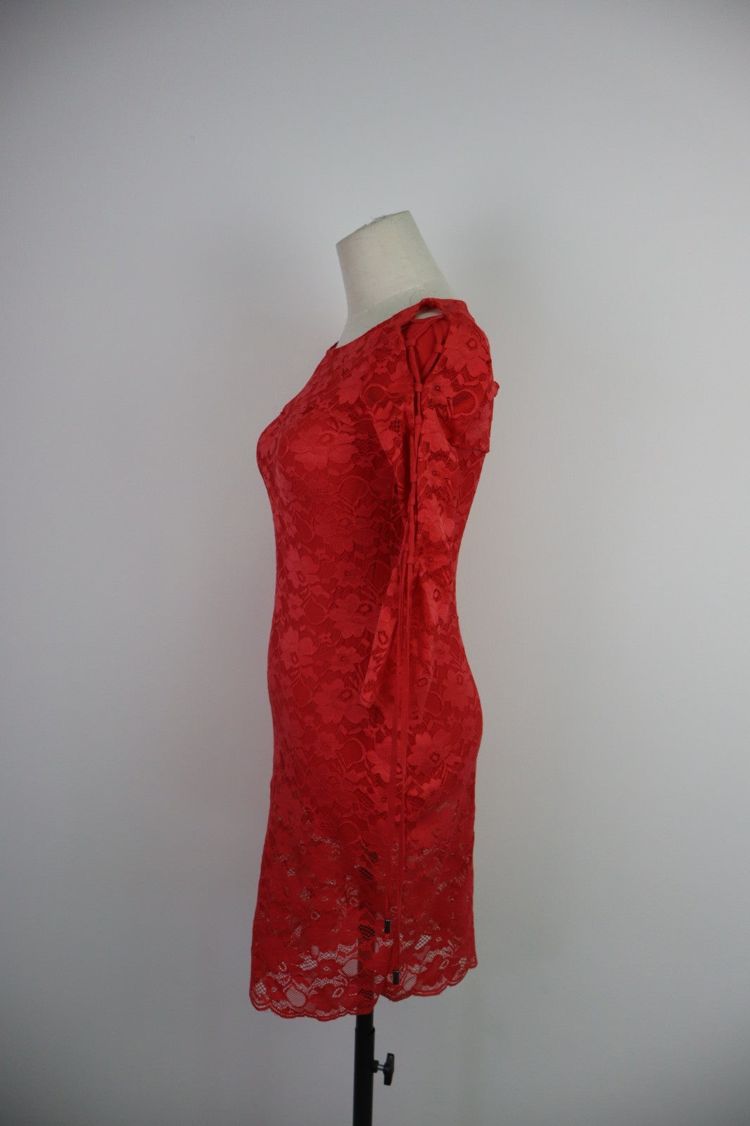 GUESS VESTITO DONNA TG. XS WOMAN CASUAL VINTAGE DRESS ABITO PIZZO FLOREALE