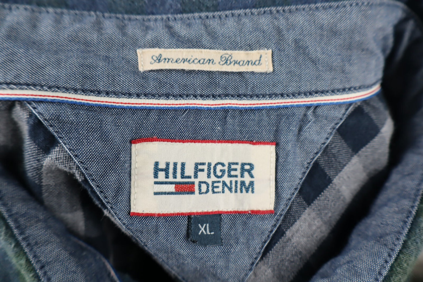 TOMMY HILFIGER CAMICIA SHIRT UOMO Tg XL MAN VINTAGE CASUAL COTONE COTTON