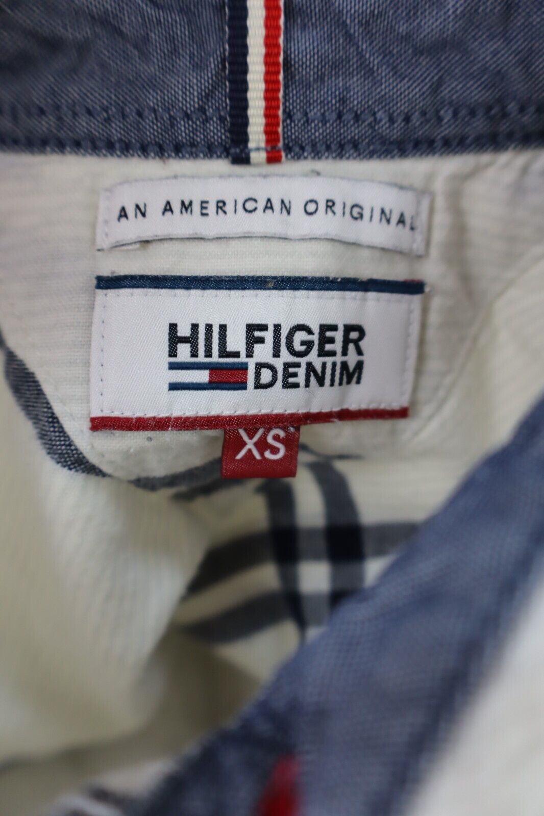 TOMMY HILFIGER CAMICIA DONNA TG. XS WOMAN SHIRT CASUAL VINTAGE COTONE