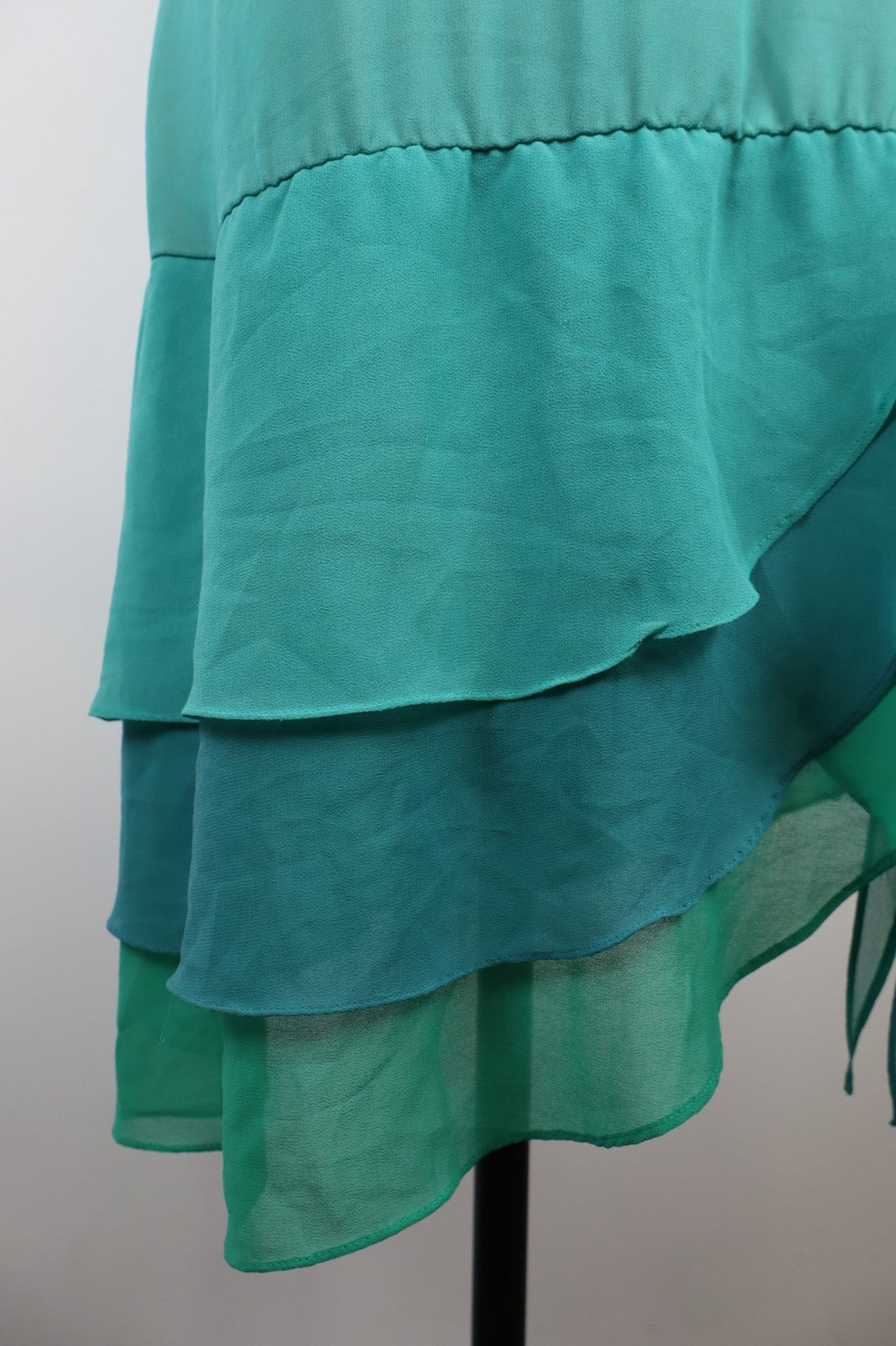 FORNARINA VESTITO ABITO BRETELLE DONNA TG. L WOMAN CASUAL VINTAGE DRESS VERDE