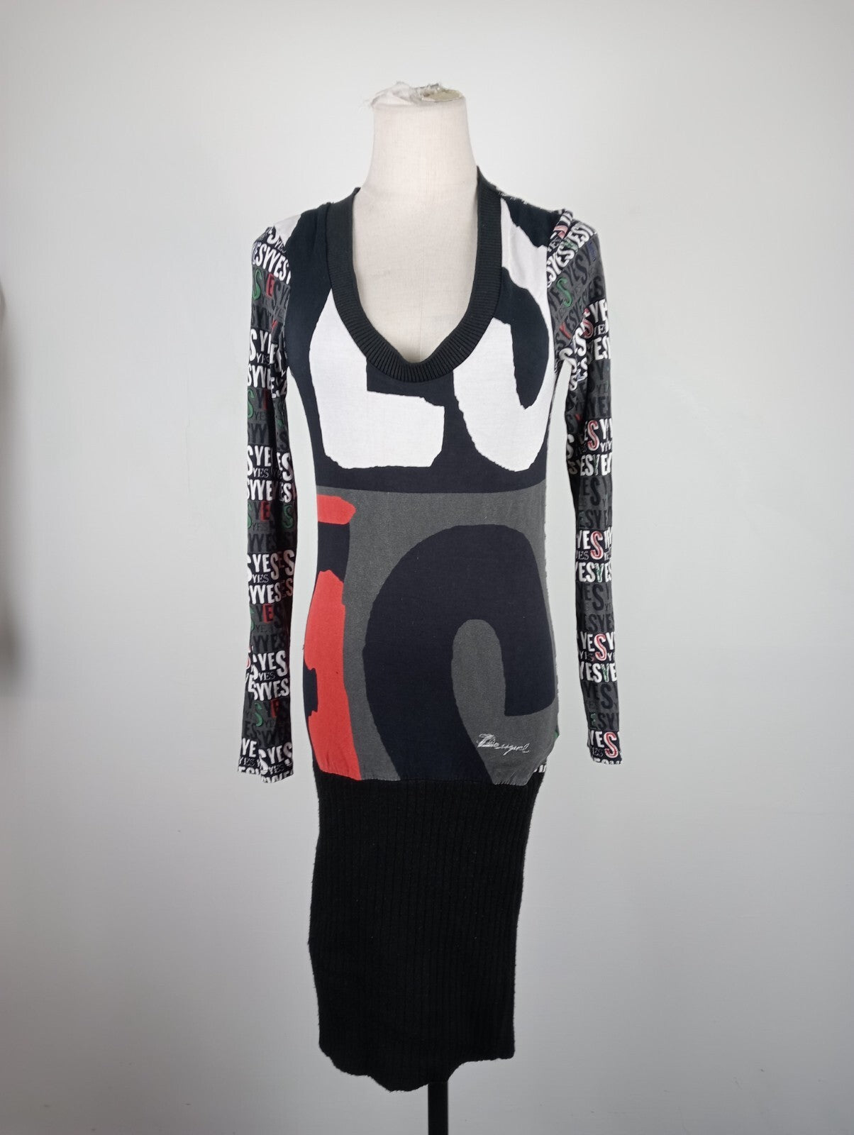 DESIGUAL VESTITO ABITO DONNA TG. XS WOMAN CASUAL VINTAGE DRESS