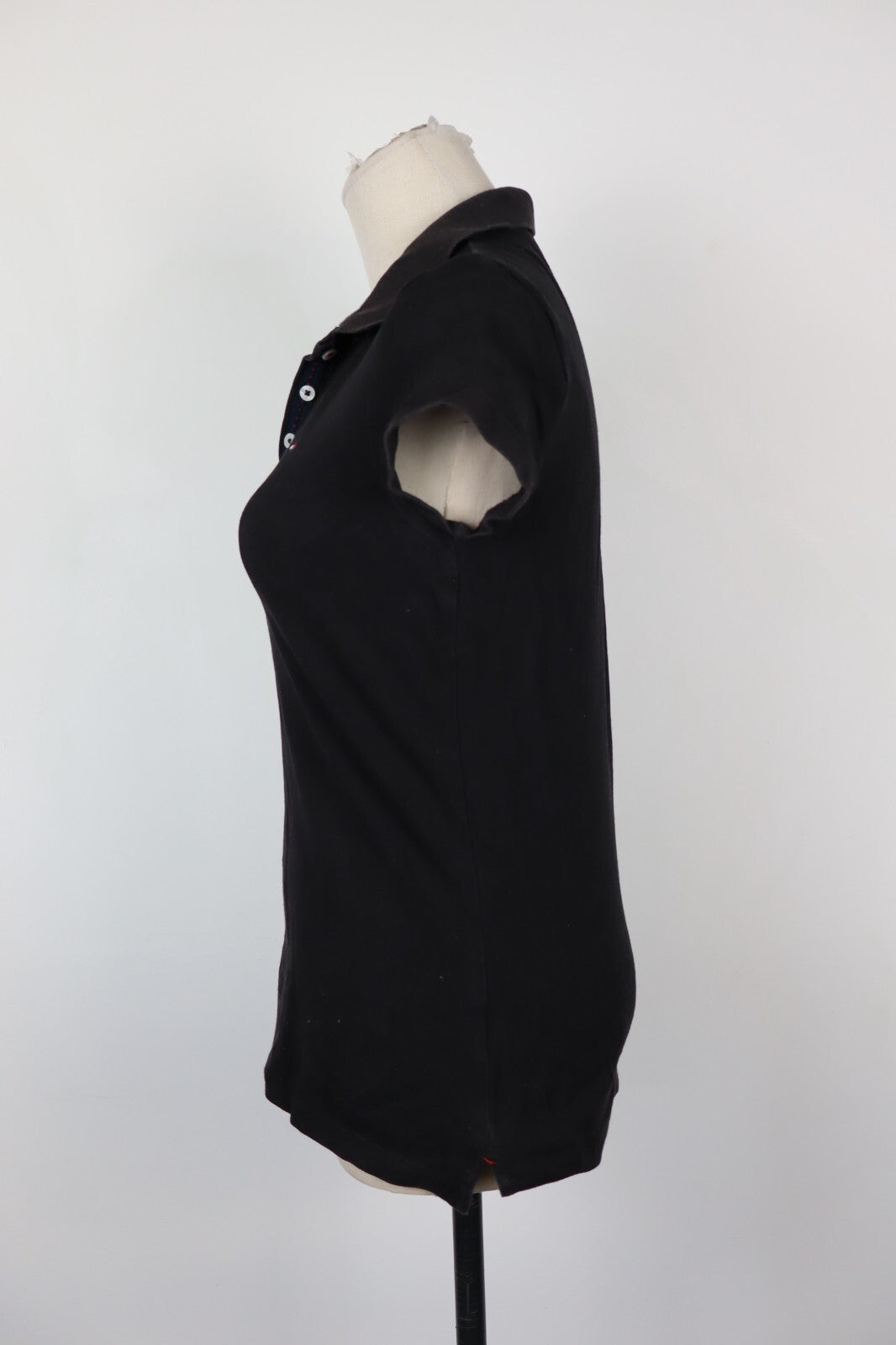 TOMMY HILFIGER POLO MAGLIA T-SHIRT DONNA COTONE TG. S SLIM WOMAN CASUAL VINTAGE