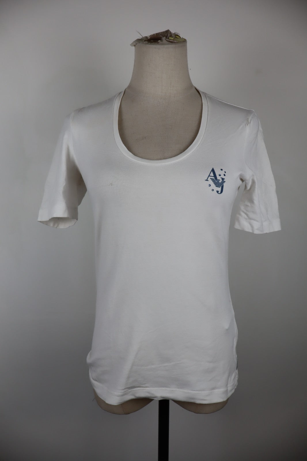 AJ ARMANI JEANS MAGLIA DONNA TG. 38 WOMAN CASUAL VINTAGE T-SHIRT COTONE COTTON