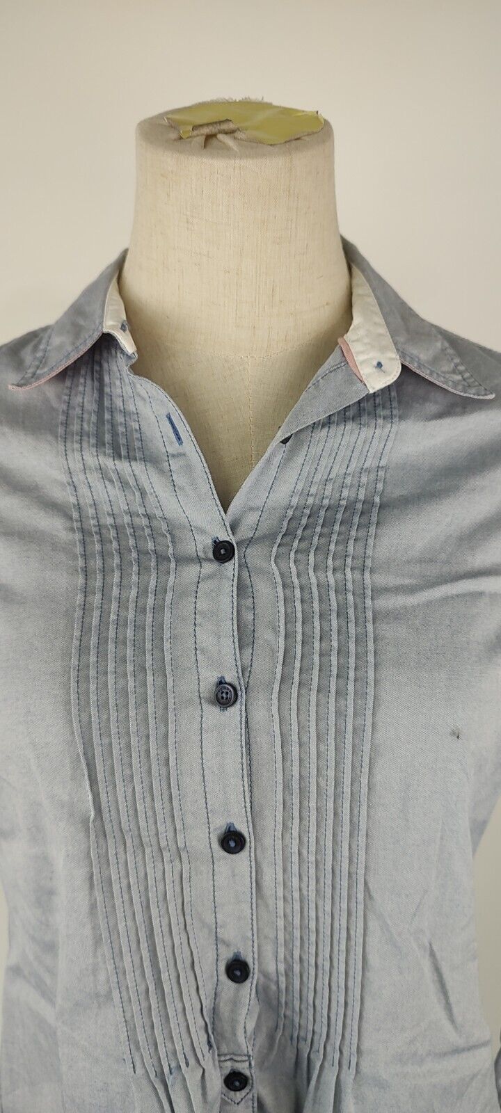 TOMMY HILFIGER CAMICIA DONNA COTONE TG. 6 WOMAN COTTON SHIRT CASUAL VINTAGE