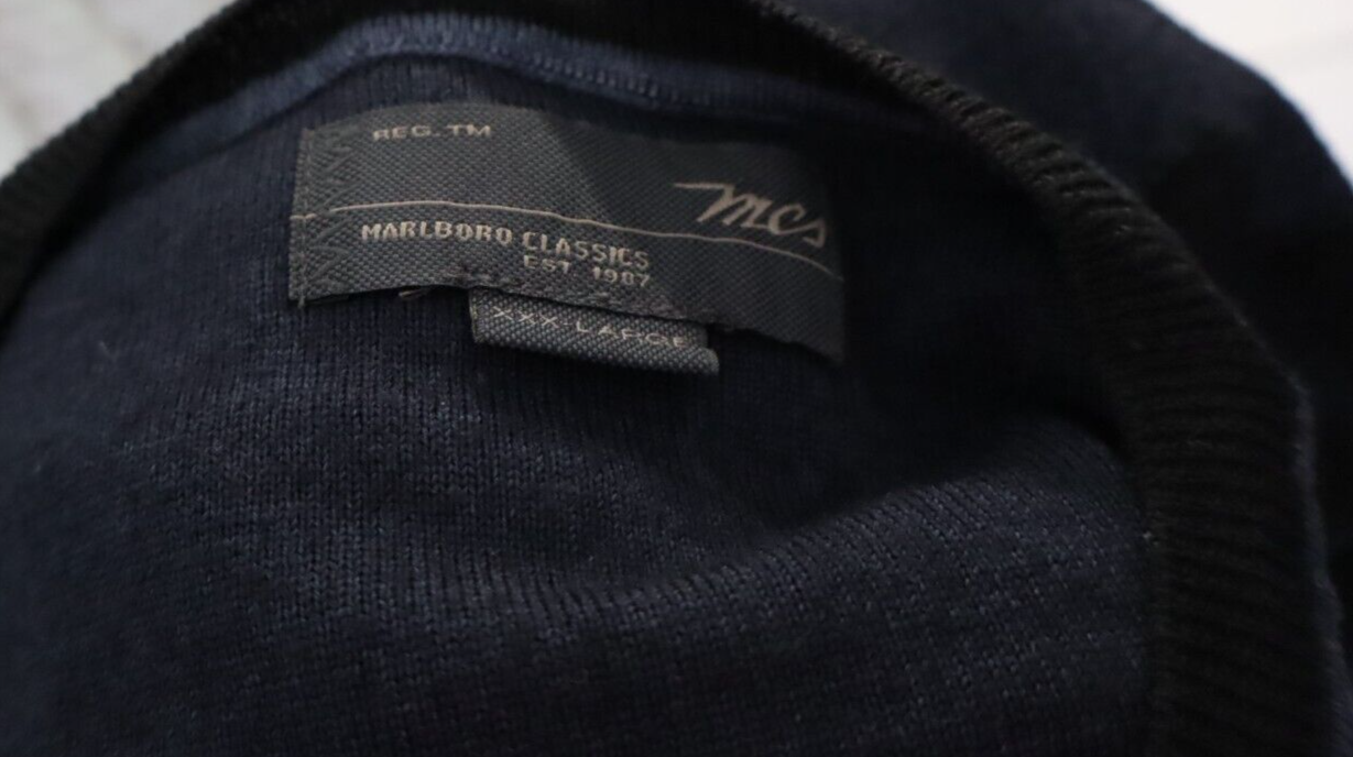 MARLBORO CLASSIC MAGLIONE VINTAGE UOMO LANA Tg. 3XL MAN WOOL SWEATER CASUAL