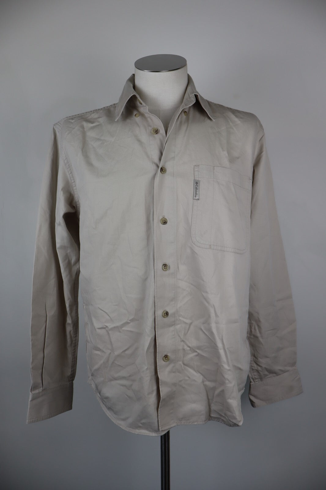 COLUMBIA CAMICIA COTONE UOMO  TG. M MAN CASUAL VINTAGE COTTON SHIRT