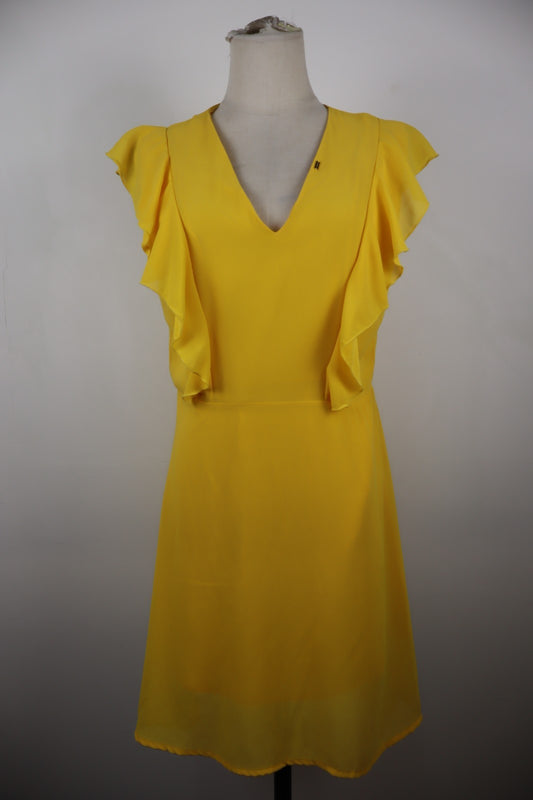 GAUDI' VESTITO SMANICATO DONNA TG. 42 WOMAN CASUAL VINTAGE DRESS POLI VISCOSA