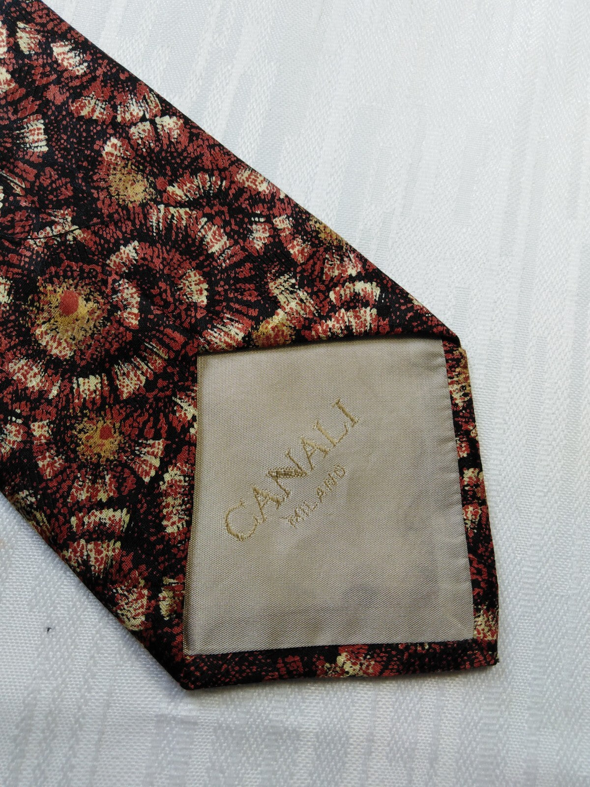 CANALI MILANO 100% SETA SILK TIE CRAVATTA NECKTIE MADE ITALY VINTAGE CLASSIC