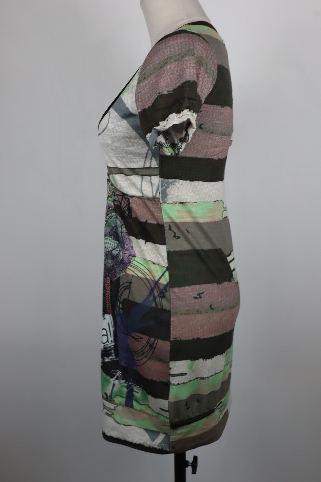 DESIGUAL VESTITO ABITO MEZZE MANICHE DONNA TG. S WOMAN CASUAL VINTAGE DRESS