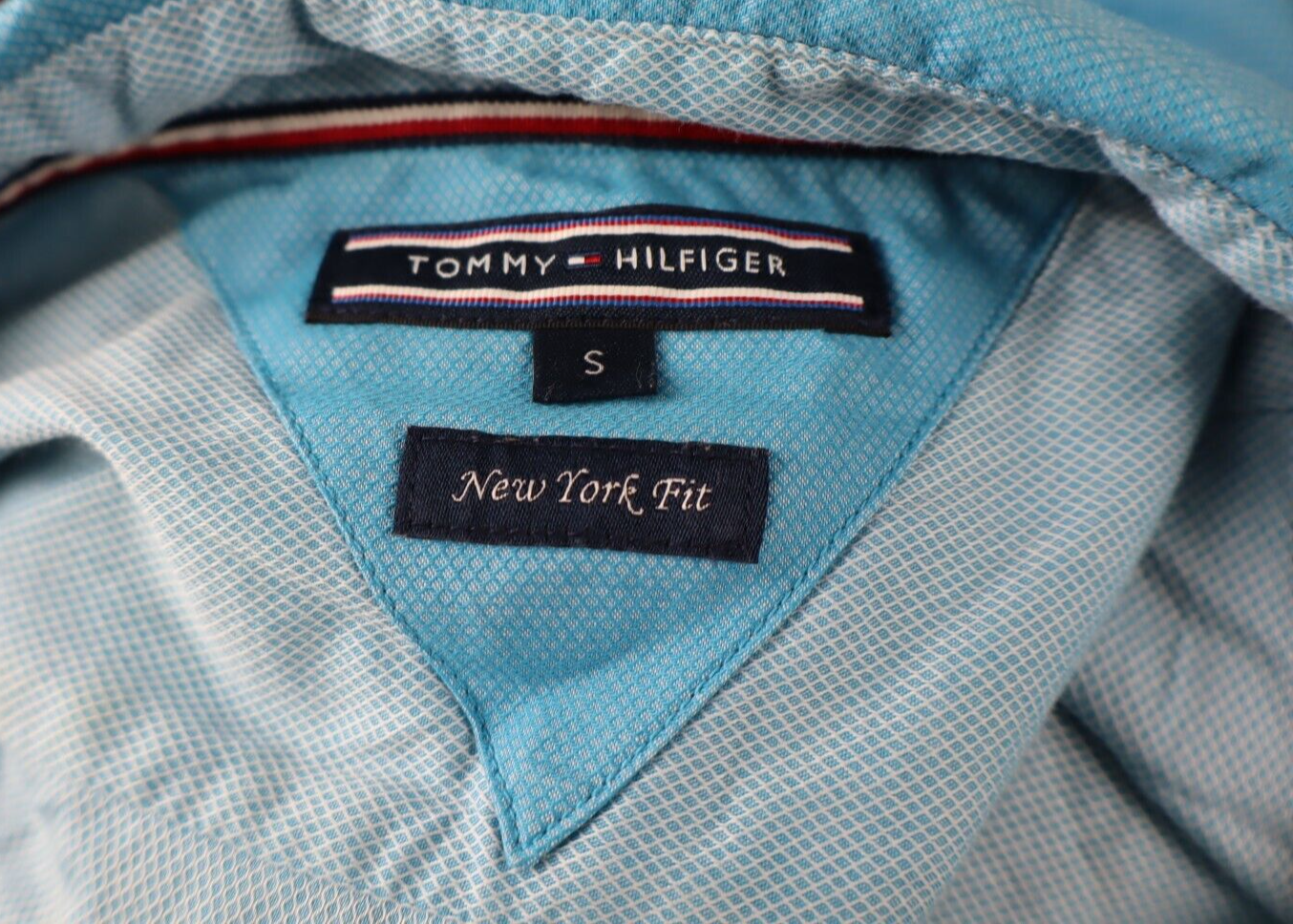 TOMMY HILFIGER CAMICIA UOMO COTONE TG. S MAN CASUAL VINTAGE COTTON SHIRT