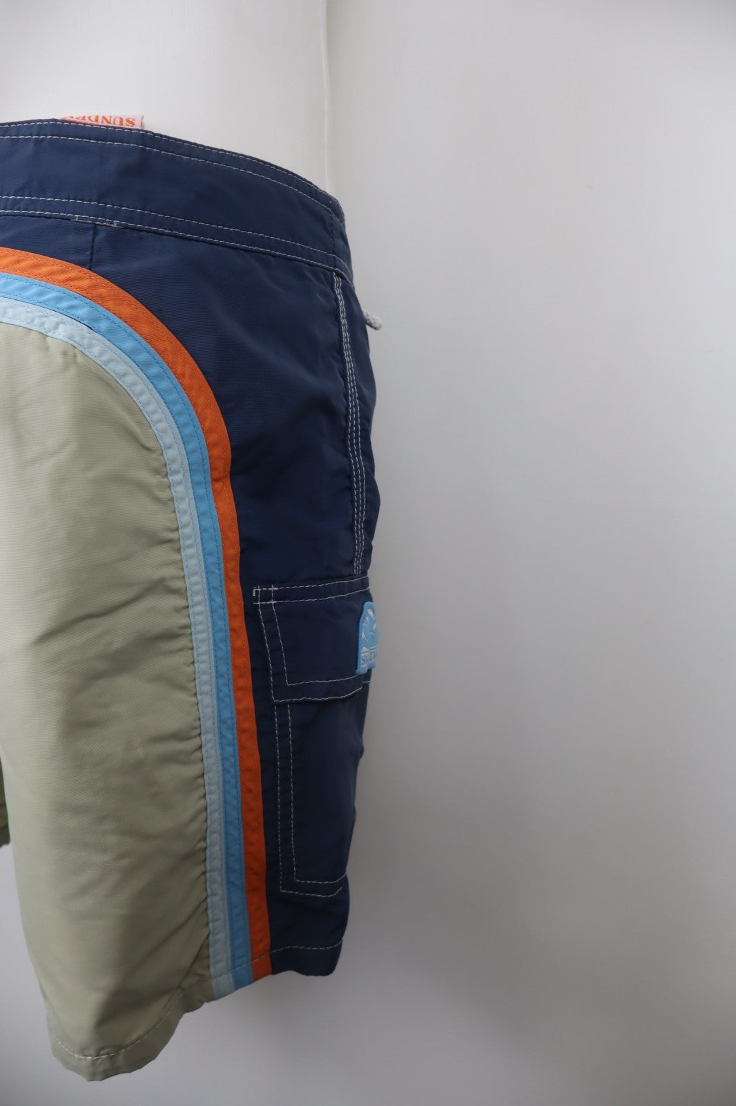 SUNDEK COSTUME PANTALONCINO MARE UOMO TG 33 MEN SWIMSUIT VINTAGE CASUAL LOGO