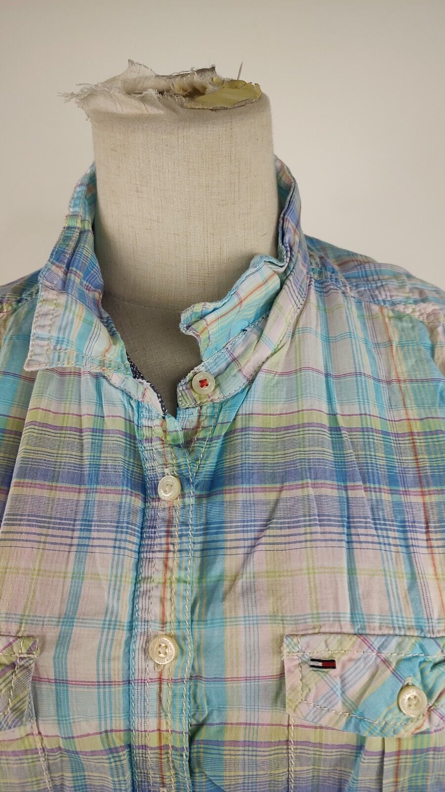 TOMMY HILFIGER CAMICIA DONNA TG. L WOMAN SHIRT CASUAL VINTAGE COTONE