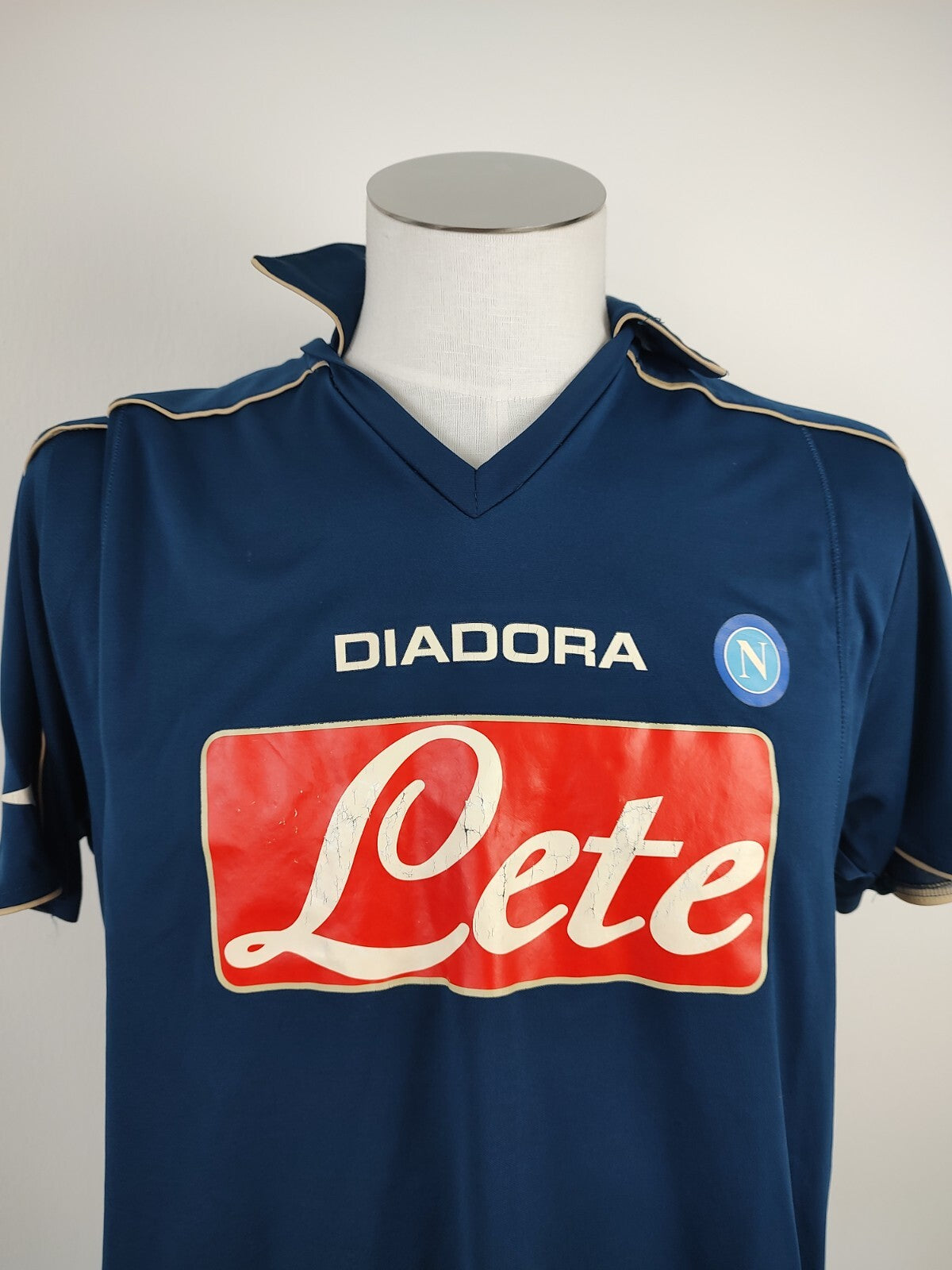 DIADORA NAPOLI MAGLIA CALCIO TRIKOT UOMO L SOCCER JERSEY VINTAGE 2008/09