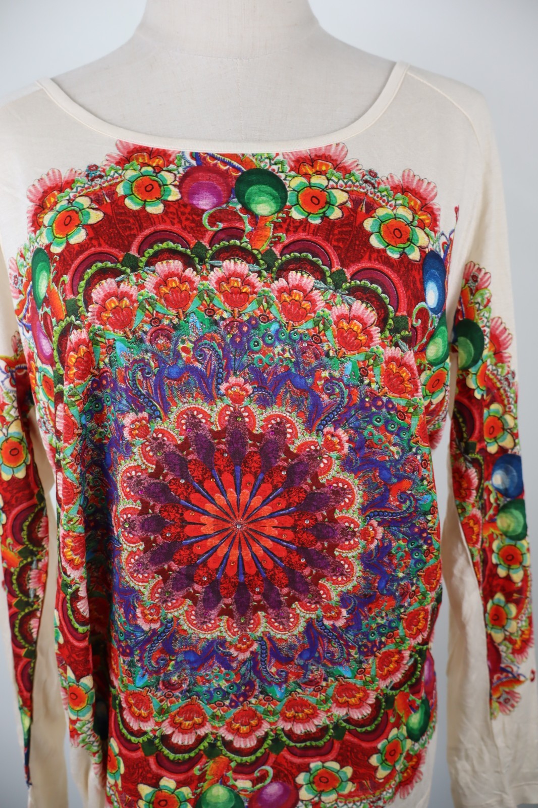 DESIGUAL MAGLIA DONNA TG. 2XL WOMAN CASUAL VINTAGE T-SHIRT COULISSE