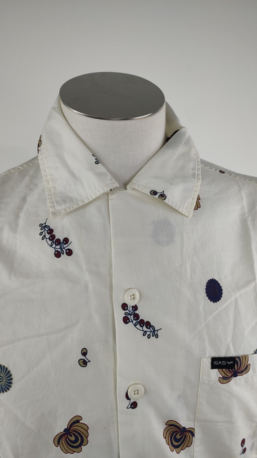 GAS CAMICIA UOMO TG.  M MAN CASUAL VINTAGE SHIRT COTONE