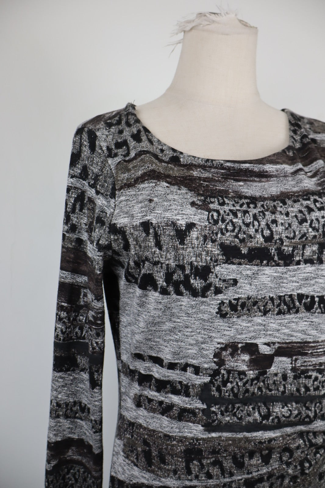 DESIGUAL VESTITO ABITO MANICHE LUNGHE DONNA TG. L WOMAN CASUAL VINTAGE DRESS