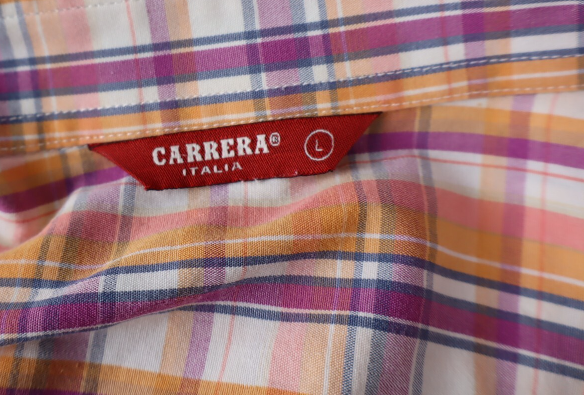 CARRERA CAMICIA UOMO COTONE TG. L MAN CASUAL VINTAGE SHIRT COTTON