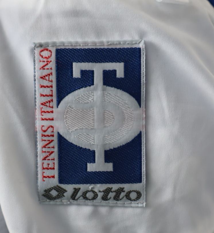 LOTTO GIACCA TENNIS JACKET CON ZIP MAN SHIRT UOMO TG S VINTAGE SPORT TRAINING