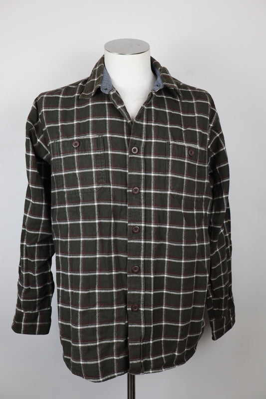 WRANGLER CAMICIA UOMO TG. L MAN CASUAL VINTAGE SHIRT COTONE COTTON MANICA LUNGA