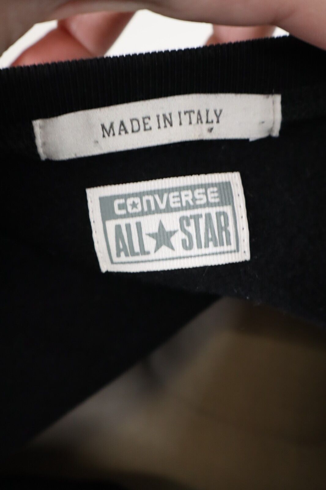 CONVERSE ALL STAR FELPA DONNA Tg L WOMAN CASUAL VINTAGE SPORT SWEATSHIRT COTONE