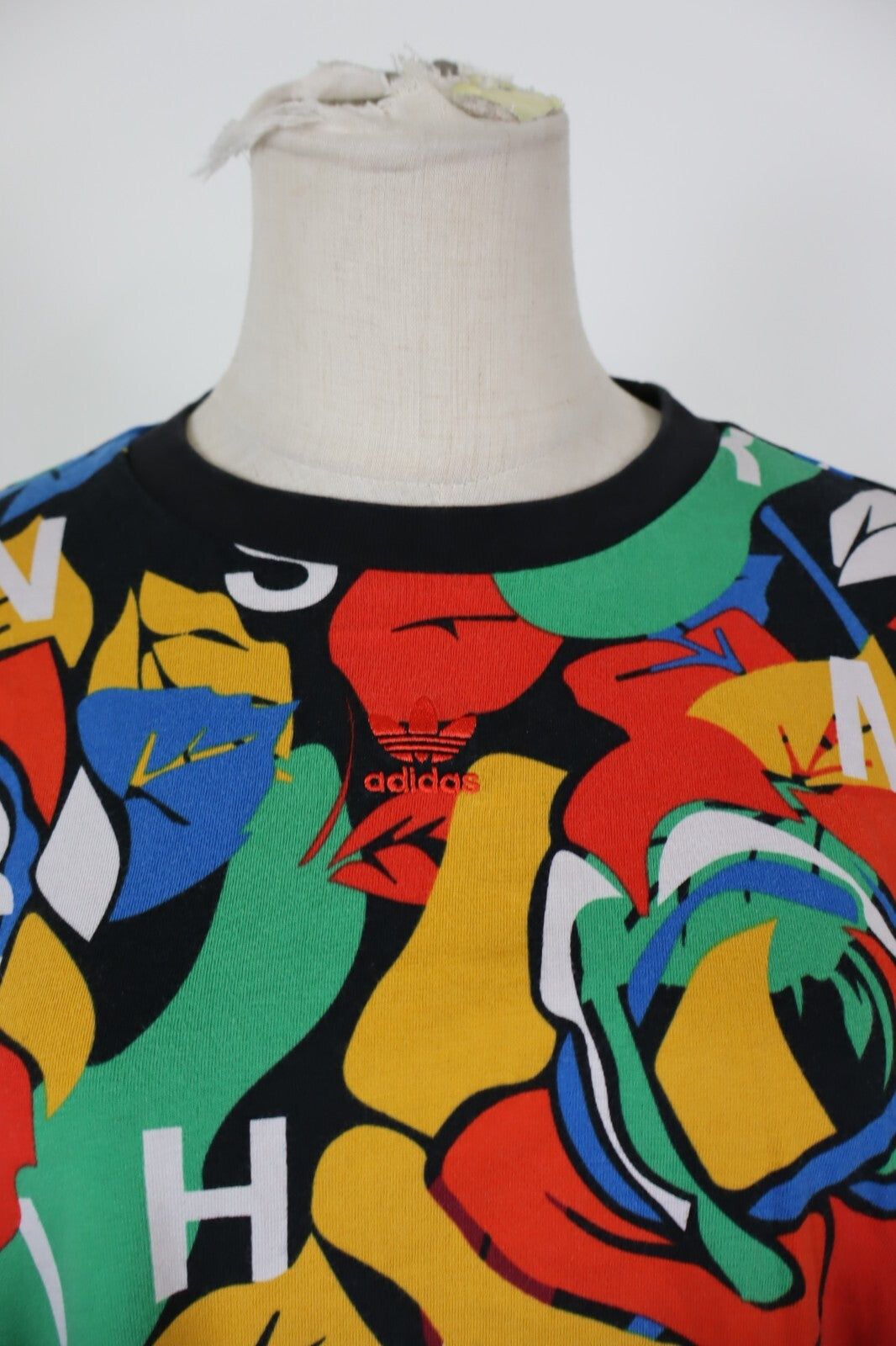 ADIDAS BY RICH MNISI MAGLIA DONNA TG 42 WOMAN CASUAL VINTAGE T- SHIRT TOP COTONE