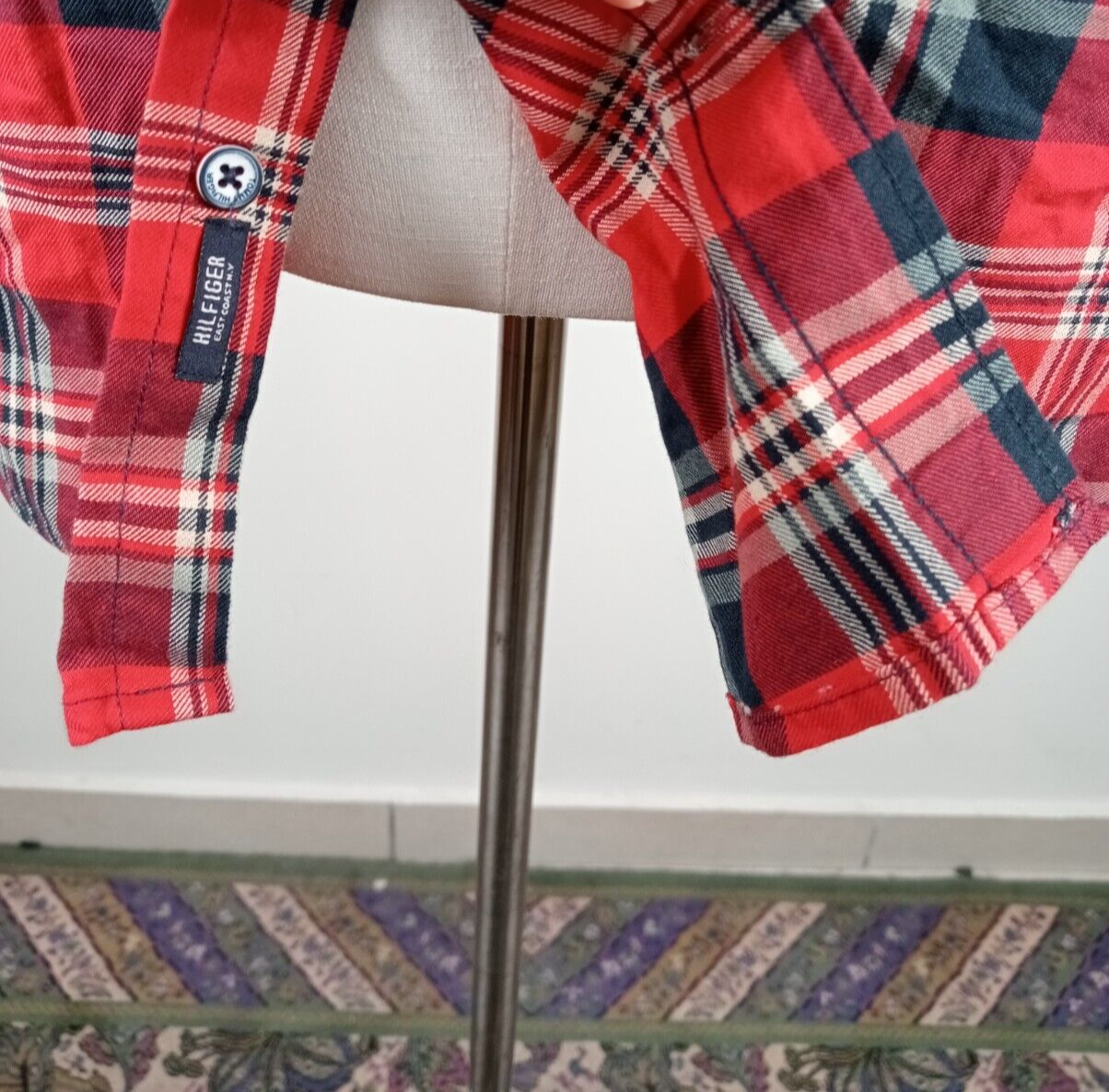 TOMMY HILFIGER CAMICIA UOMO COTONE TG S  MAN CASUAL VINTAGE SHIRT ITALY