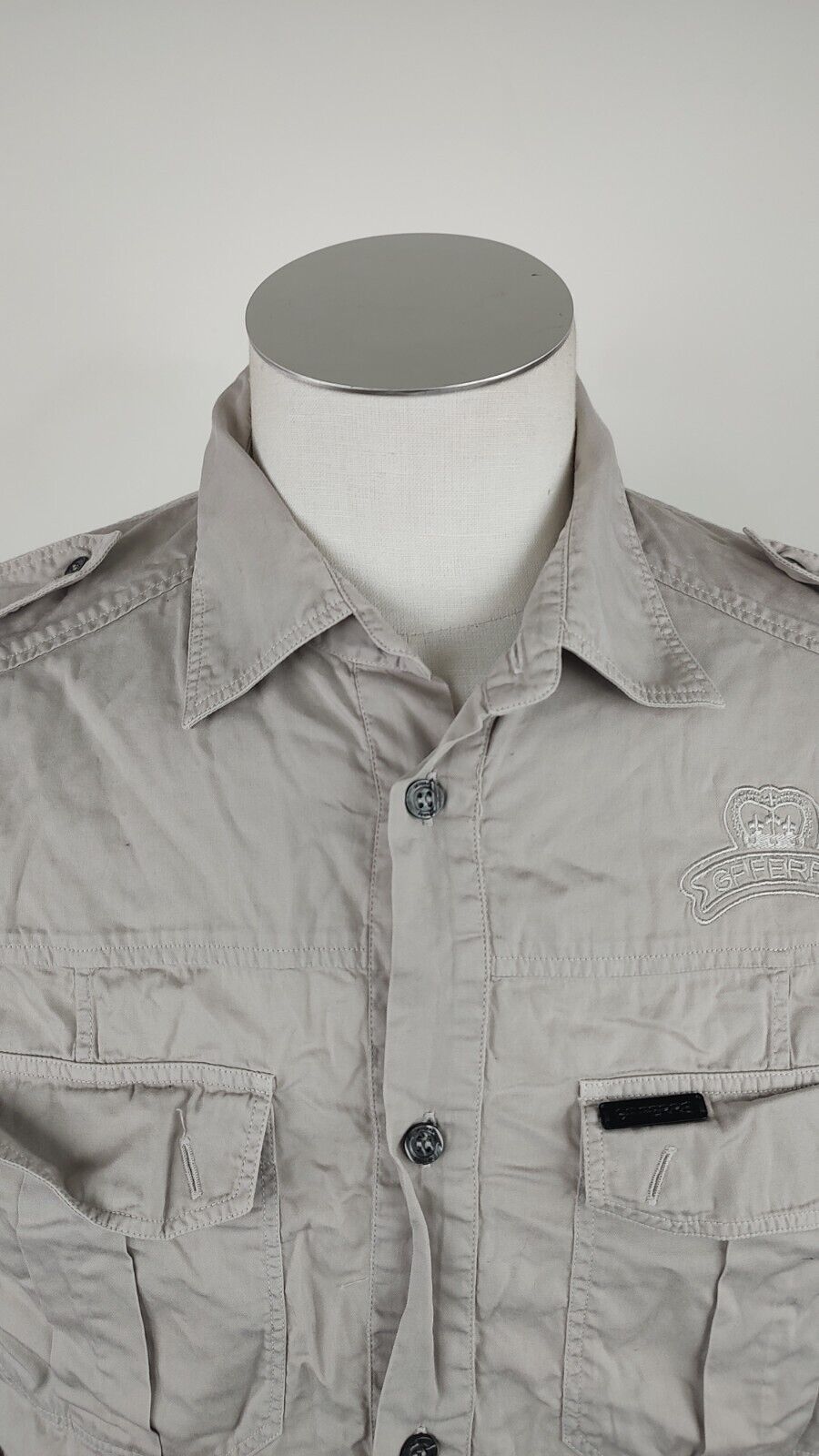 GIANFRANCO FERRE' JEANS CAMICIA UOMO COTONE TG 38 / 52  MAN CASUAL VINTAGE SHIRT